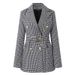 Women's Mid-Length Suit Jacket Double Breasted Long Outerwear For Spring And Autumn_ecoleips.com