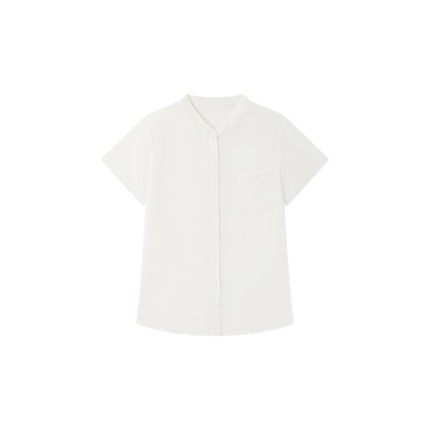 Summer Short-sleeve For Women, High-end Korean Style Casual Top, Tencel Linen Simple Versatile Button-up Shirt_ecoleips.com