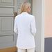 ng2510292 New Autumn Women's Blazer, Solid Color, Korean Style, Fashionable, Slim-fit, Single-breasted, Mid-length_ecoleips.com