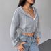 AD759 Cross-border Trade Autumn New Fashion Sexy Slim-Fit Versatile Comfortable Casual Cardigan Hooded Sweatshirt For_ecoleips.com