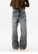 Unisex Distressed Slim Fit Wide Leg Jeans High Waisted Retro Straight Leg Cotton Pants For Autumn/Winter Casual Style_ecoleips.com