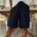 Women's Clothing New Women's Summer Cotton And Linen Solid Color Strap Loose Casual Shorts_ecoleips.com