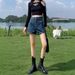 High Waist Wide Leg Washed Jeans For Women Summer New Design Loose Fashion Slimming Versatile Outerwear Shorts_ecoleips.com