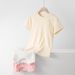 2025 Summer New Front Shoulder Short-sleeved T-shirt Women's Slim-fitting Waist Spice Girls' Casual And Thin Round Neck Short Top Women_ecoleips.com