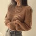 K New Bubble Sleeve Soft Sticky Sweater Women's Fashion Queen Style Loose Hoodie_ecoleips.com
