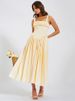 Mozision Elegant Satin Backless Midi Dress For Women High Quality Sundress Fashion Square Collar Sleeveless Loose Pleated Dress_ecoleips.com
