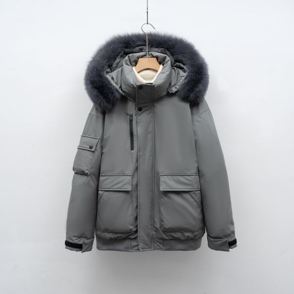 New 90 Fleece Fox Hair Tooling Parker Jacket Down Jacket Women's Clothing Winter Thickened Warm Jacket_ecoleips.com