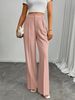 K High Waisted Suit Pants New Women's Casual Loose Straight Leg Business Commuting Wide Leg Pants For Women_ecoleips.com