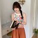Cute Bohemian Knitted Vest O-neck Sleeveless Women's Crop Top Crocheted Tassels Short Sleeveless Cami_ecoleips.com