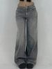 Vintage Draped High-Waisted Wide-Leg Jeans For Women 2025 Spring New Loose Straight Casual Versatile Long Pants Trendy_ecoleips.com