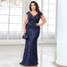 plus Size Sequined Evening Dress European American Style Sexy Elegant Slim Fitting Fishtail Long Dress for Women Party Wear_ecoleips.com