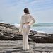Women's Knitted Beach Cover-Up Blouse - Solid Color Bikini Set With Sun Protection, European & American Style_ecoleips.com