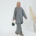 Modest Abaya Dress Women's Autumn Winter Thickened Knitted Two-Piece Suit Loose Sweater Skirt Set Middle East_ecoleips.com