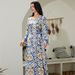 NC101 Retro Style Slimming Waist Dress With Tie Belt Design Women's Clothing Muslim Fashion Relaxed Everyday Wear Comfortable Feshion_ecoleips.com