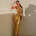 Women's Clothing Sexy Dress Tight Sequined Skirt Hot Girl Swing Collar Halter Neck Long Skirt_ecoleips.com