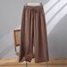 Suitable For All Seasons Cotton Wide-Leg For Women Zen Clothing Autumn High-Waist Draped Linen Cropped Plus Size Tai Chi Drawstring Straight-Leg_ecoleips.com