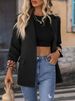 New Casual Long Sleeve Women's Foreign Trade Small Loose Fit Regular Shoulder Petite High-end Feel Top Blazer Jacket_ecoleips.com