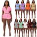 Women's Clothing Zip Up Cardigan Solid Color Short Top With Hood Two Piece Set_ecoleips.com