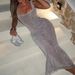 Women's Clothing Spring And Autumn Sexy Slim Sequined Dress Hollow Backless Long Skirt_ecoleips.com