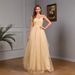 Women's Clothing Suspenders Sleeveless Dress Long Dress V Neck Slim Sequin Dress_ecoleips.com