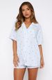 Women's Clothing New Love Striped Short Sleeved Shirt Shorts 2 Piece Suit Pajamas Home Clothes_ecoleips.com