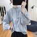 Spring And Summer Lotus Collar Lantern Sleeve Cotton And Linen Long-Sleeved Women's Age-Reducing Top Vintage Pullover Lo_ecoleips.com