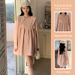 Autumn New Korean Fashion Doll Collar Sweet Loose Maternity Dress_ecoleips.com