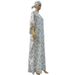 Women's Long Dress Sweat-Absorbing Ice Silk Elegant Loose Dubai Style Robe With Short Headscarf Two-Piece Set_ecoleips.com