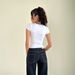 Voya Women's New Chinese Style Minimalist T-shirt Summer New Round Neck Short Slim Fit Top_ecoleips.com