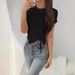 Women's Clothing Slim Summer Sexy Waist Revealing Irregular Top Trend_ecoleips.com