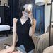 Korean-style Sweet Knit New Camisole With Three-dimensional Floral And Slit Design, Sleeveless Slim-fit Top_ecoleips.com