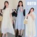 Summer New Korean Fashion Fresh Slimming Tencel Cotton Polka Dot Maternity Dress_ecoleips.com