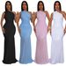 Women's Clothing Fashion Women's Clothing Temperament Oblique Shoulder Sexy Perspective Solid Color Dress_ecoleips.com