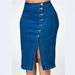 Plus Size Stretch Denim Long Skirt_ecoleips.com