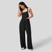 Voya Women's New Knitted Design Jumpsuit With Pleats At The Waist For Slimming, Casual And Comfortable Overalls_ecoleips.com