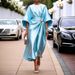 Women's Elegant Beaded Satin Design Dress For Commuter Temperament_ecoleips.com