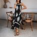 Spring/Summer Casual Bohemian Vacation-Style Colorful Collarless Dress For Women_ecoleips.com