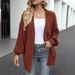 Women's Chunky Knit Cardigan With Lantern Sleeves & Pockets - Oversized V-Neck Open Front Sweater Coat For Fall Winter_ecoleips.com