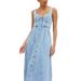 Women's Clothing Denim Suspenders Large Swing High Waist Sleeveless Low Collar Dress Women_ecoleips.com