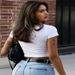 Summer Women's Casual Short Sleeve T-Shirt Crew Neck Printed Top Fashion Trendy European American Style Hot Selling 2025_ecoleips.com