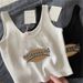 Summer 2022 New Style, Can Be Worn Outside, Slim-fit, Short, Cropped, Sleeveless, Inner Tank Top, White Knitted Camisole_ecoleips.com