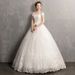 【Light Forest Style Wedding Dress】2025 Off The Shoulder Floor Length Korean Style Dreamy Slimming Simple Maternity Wedding Dress_ecoleips.com