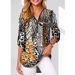 bestseller: European American Style V-neck Zippered Plus-size Women's Long-sleeve Shirt With Rollable_ecoleips.com