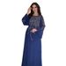 Modest Abaya Dress"Elegant Rhinestone Chiffon Dress – Modest Muslim Women’s Long Dress With Flowing Silhouette & Glamorous Details"_ecoleips.com