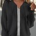 Women's Clothing Elegant Jacquard Blouse For Women - Long Sleeve Casual Top With Zip Front (S-XXL)_ecoleips.com