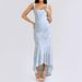 Women's French Lace Fishtail Dress - Slim Fit Suspender Skirt With Fishbone Detailing (Elegant & Fashionable)_ecoleips.com
