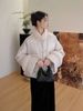 girl Chinese Style Super Beautiful Warm Thickened Small Size Buttoned Fur Collar Cotton Jacket For Women Winter New Model_ecoleips.com