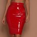 Verve Slim Fit Women's Tight Glossy Stretch Midi Spring Summer Mirror PU Leather High Waist Zipper Wrap Skirt Women_ecoleips.com