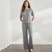 Voya Women's Minimalist And High-end Home Clothing Set Can Be Worn As A Casual Commuting Two-piece Set_ecoleips.com