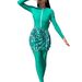 Muslim Swimsuit European And American Style Women's Conservative Long Sleeve One Piece Swimsuit Two Piece Set Zipper Design With Chest Pad_ecoleips.com
